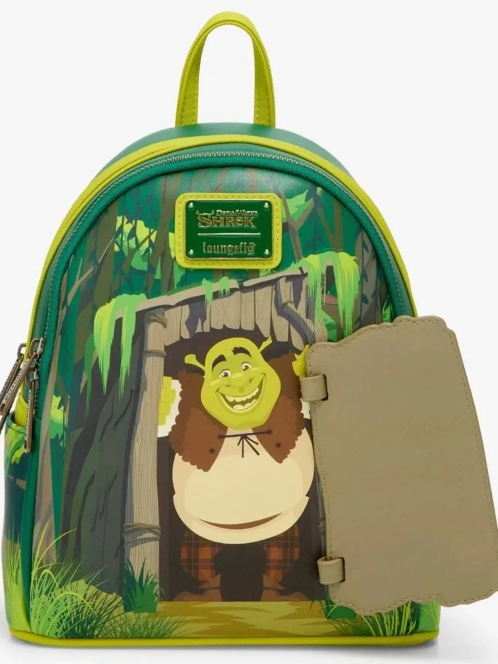 Loungefly Green & Yellow Shrek Forest Mini Backpack